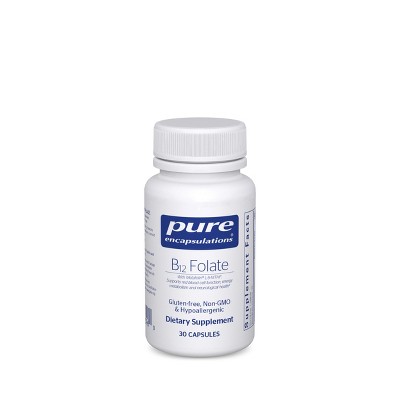 Pure Encapsulations B12 Folate - Supports Nerves, Energy Metabolism & Cognitive Support* - With Vitamin B Folate as Metafolin