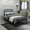 FURNIinspire Beds Metal Twin Bed Frame Victorian Style Platform Bed with Headboard Footboard Under Bed Storage, Black, 78.74"*39.2"*43.5" - 4 of 4