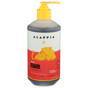 Alaffia Everyday Coconut Baby & Kids Shampoo & Body Wash, Coconut Strawberry - 16 fl oz - 1 of 4