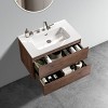 NicBex Floating Bathroom Vanity with Sink and Faucet Holes,Bathroom Sink Vanity with 2 Drawers,Oak/Walnut/White/Gray - 4 of 4