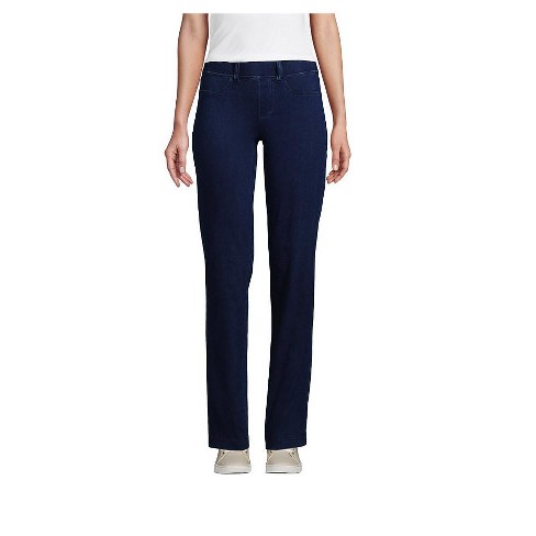 Lands' End Women's Petite Starfish Elastic Waist Knit Jeans Mid Rise -  Medium Petite - Medium Indigo : Target