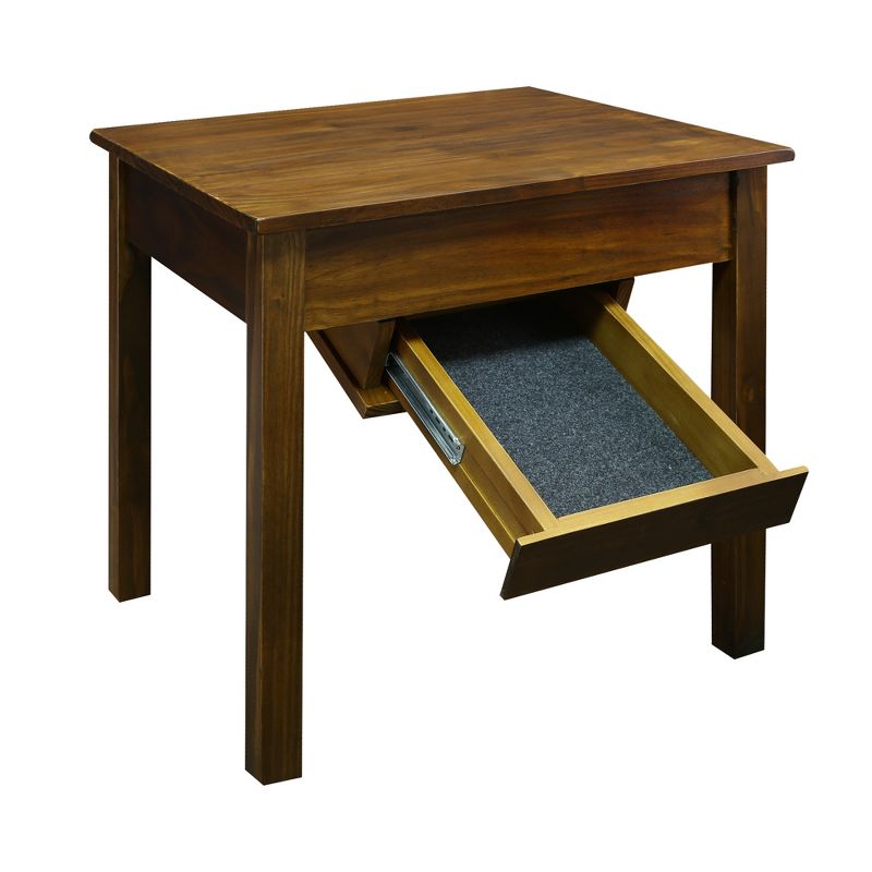 Kennedy End Table with Concealed Drawer Warm Brown - Flora Home, 3 of 8