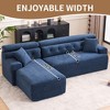 TiramisuBest LY-003 Beige White Deep Seat Compression Sofa 3 Seater with Beige for sofa - 4 of 4