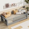 Twin Size Platform Bed with Built-In Book Storage Rack for Bedroom or Apartment - 3 of 4