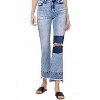 Women's High Rise Distressed Patched Crop Flare Jeans - FLYING MONKEY - 2 of 4