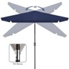 Hyleory 6.5 x 10/ 8x 10 ft Rectangular Patio Market Umbrellas for Outdoor, Large Outdoor Patio Umbrellas with Sturdy Ribs for Market, Garden, Pool - 4 of 4