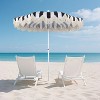 JONATHAN Y Mariner 6.5 ft. Fringe Tassel Beach Umbrella w/ Tilt,Wind Vent,UV Protection,Carry Bag - 2 of 4
