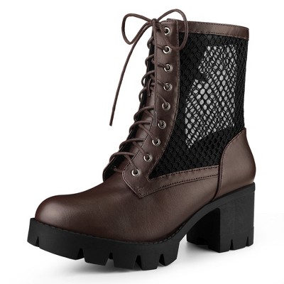 Brown combat boots clearance target