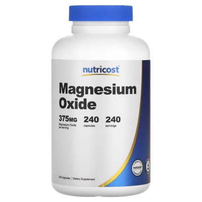 Nutricost Magnesium Oxide, 375 mg, 240 Capsules