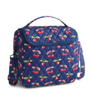 Vera Bradley Women's Premium Cotton Lunch Crossbody Bag Cherry
