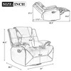 360° Swivel and Rocking Manual Recliner Chair with LED Light Strip, Overstuffed Cushions and Wide Armrests for Home Theater, Living Room, Bedroom - 2 of 4