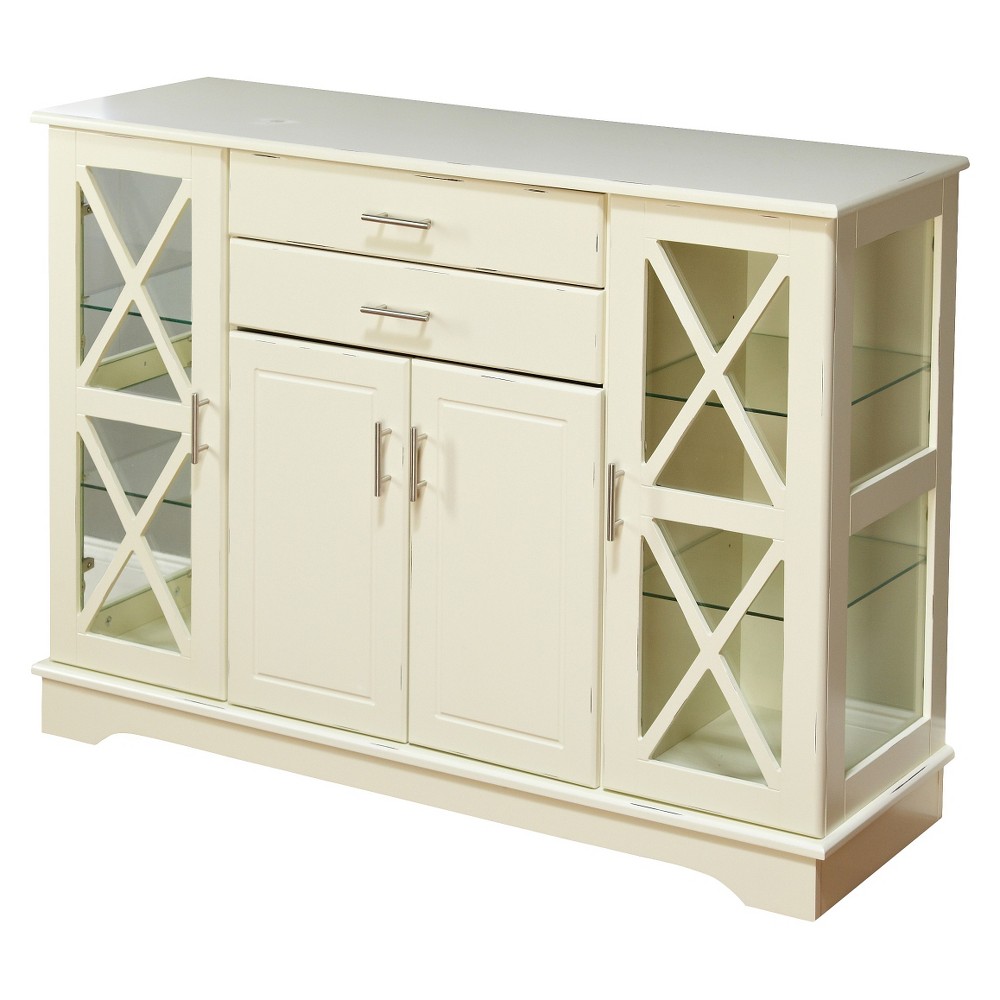 Photos - Storage Сabinet Kendall Buffet Servers Wood/Antique White - Buylateral