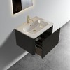 Lyngins Floating Bathroom Vanity with Sink – U-Shape Wall Fitting, Striped Texture Bathroom Storage Cabinet with Push-Open Drawer & Curved Edges - 2 of 4