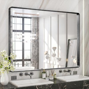 Keonjinn Framed Wall Mirror, Modern Rectangular Bathroom Vanity Mirror, Wall Mounted - 1 of 4