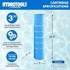 Swimline HYDROTOOLS Ultra Pool Replacement Cartridge Filter for Above Ground and Inground Pools, 50 Micron Precision, 150 Square Foot, Blue - 4 of 4