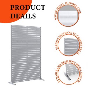 Galvanized Steel Metal Outdoor Privacy Screen, Patio Privacy Screen Deck Privacy Screen Balcony Privacy Screen Terrace Privacy Screen - 1 of 4