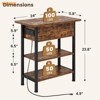 HYLEORY End Table with Charging Station, Side Table with USB Ports and Outlets, Sofa End Table Table for Living Room Bedroom, Nightstand with Shelve - 4 of 4