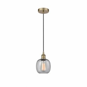 Belfast - 1 Light Cord Hung Mini Pendant In Industrial Style-9.75 Inches Tall and 6 Inches Wide - 1 of 1