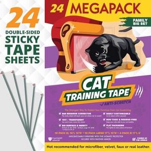 Panther Armor Cat Scratch Furniture Protector, Clear Plastic Double-Sided Anti-Scratch Sticky Sheets - 1 of 4