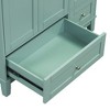 FURNIinspire Bathroom Storage Cabinets 36 Inch Modern Bathroom Vanity, Small Bathroom Vanity Cabinet With Single Sink, Green, 18"*36"*34" - 4 of 4