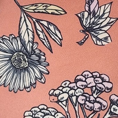 coral pink and white
