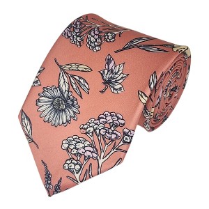 Men's Floral Printed Design 100% Micro Fiber 3.25" W x 58" L Necktie - 1 of 3