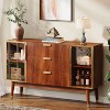 Hommoo 55.1" Mid-Century Sideboard Buffet Storage Cabinet with 3 Drawers - 2 of 4