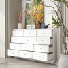 Famapy 12 Drawer Bedroom Chest of Drawers Horizontal Dresser Side Table White - 4 of 4