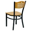 Emma and Oliver 2 Pack Slat Back Metal Restaurant Chair - 3 of 4