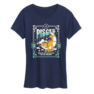 Women's - Garfield - Pisces Dreamers Do Not Disturb Short Sleeve Graphic T-Shirt - 1 of 4