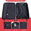 SEVOBAL Luggage 4 Piece ABS Lightweight Suitcase Set with TSA Lock Rotating Wheels for Travel, Red, 20.2"*11.5"*30.15" - 4 of 4
