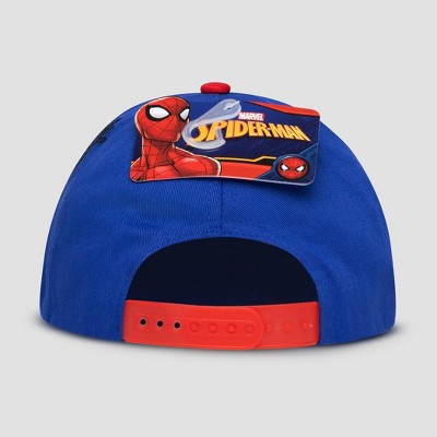 Boys' Spider-Man Flat Brim Baseball Hat - Blue - image 3