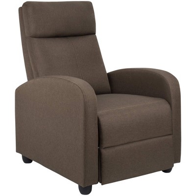 LACOO Linen Leather Recliner Chair Padded Club Chair for Home Theater