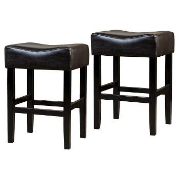 Set of 2 Portman Backless Counter Height Barstools Brown - Christopher Knight Home