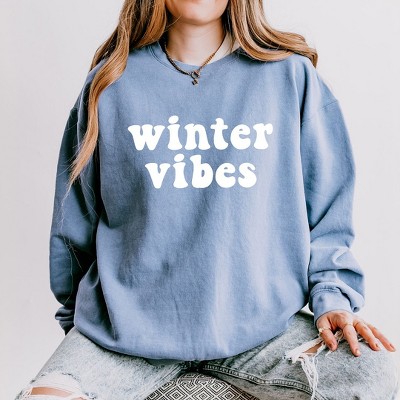 Simply Sage Market Women's Lightweight Garment Dyed Graphic Sweatshirt Retro Winter Vibes