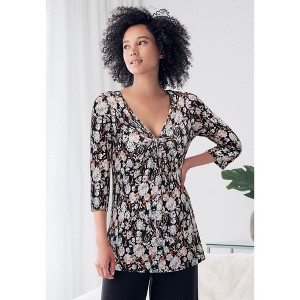ellos Plus Size Twisted Knot-Front Tunic - 1 of 4