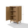 LuxenHome Oak Manufactured Wood 2-Door 31.1" W x 48.7" H Cabinet with Tray Top Brown - 3 of 4