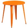 Emma and Oliver Commercial Grade 30" Round Metal Indoor-Outdoor Table Set with 2 Cafe Chairs - 3 of 4