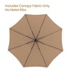 Crestlive Products Universal Patio Umbrella Replacement Canopy for 10ft 8 Ribs Offset Umbrellas, Canopy Only - 3 of 4