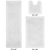 Edge Bath Rug 100% Premium Cotton Ultra-Soft Water Absorbent Tufted Solid Reversible 3 Piece Bathroom Rug Set for Machine Washable Bathmat - 2 of 4