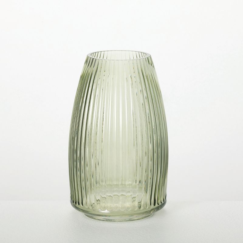 Ribbed Glass Vase, 1 of 8