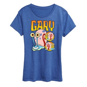 Women's - SpongeBob SquarePants - Gary The Snail Short Sleeve Graphic T-Shirt - 1 of 4