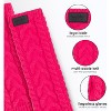 Nicole Miller Women's Winter Cable Knit Beanie Hat  & Arm Warmer Sleeves, Gift Set for Women (Hot Pink) - 4 of 4