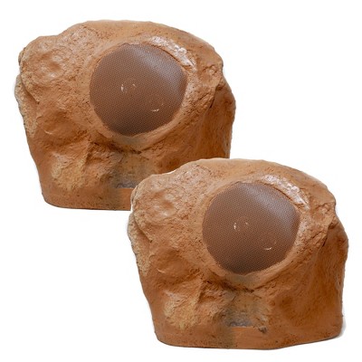 Legrand MS1655STV1 Wired Outdoor Rock Speakers, Sandstone (Pair)