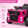 12V Ride On Dump Truck, Ride On Car Toy for Kids with Remote Control,Electric Dump Bed,Shovel, Music Player for Kids 3+ - 3 of 4
