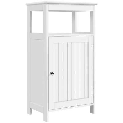 Yaheetech 4-Tier Bathroom Floor Cabinet for Bathroom Kitchen Hallway White