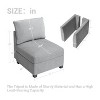 GustoWave Oversized Accent Chair with Hidden Storage, Modern Grey Upholstered Chaise Lounge with Detachable Armrests, Comfy Reading Chair - 2 of 4