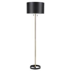 60" Hilton Floor Lamp Black/Gold - LumiSource