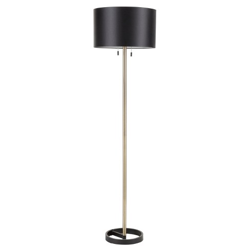 60 Hilton Floor Lamp Black Gold, Black Floor Lamp