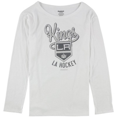 Reebok Womens Kings LA Hockey Graphic T-Shirt, White, Medium